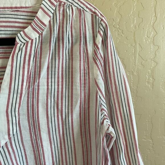 Joie Red White Blue Striped Long Sleeve Top - Picture 2 of 5